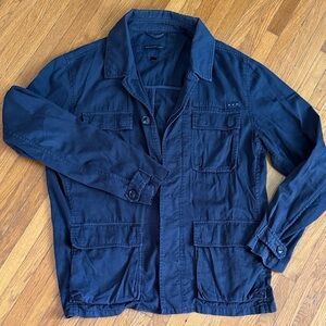 John Varvatos Dark Blue Military Jacket